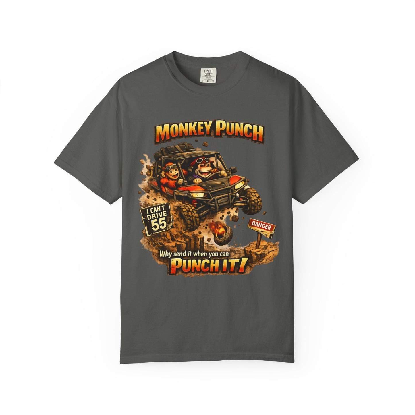 Monkey Punch Jump Custom Graphic Tee