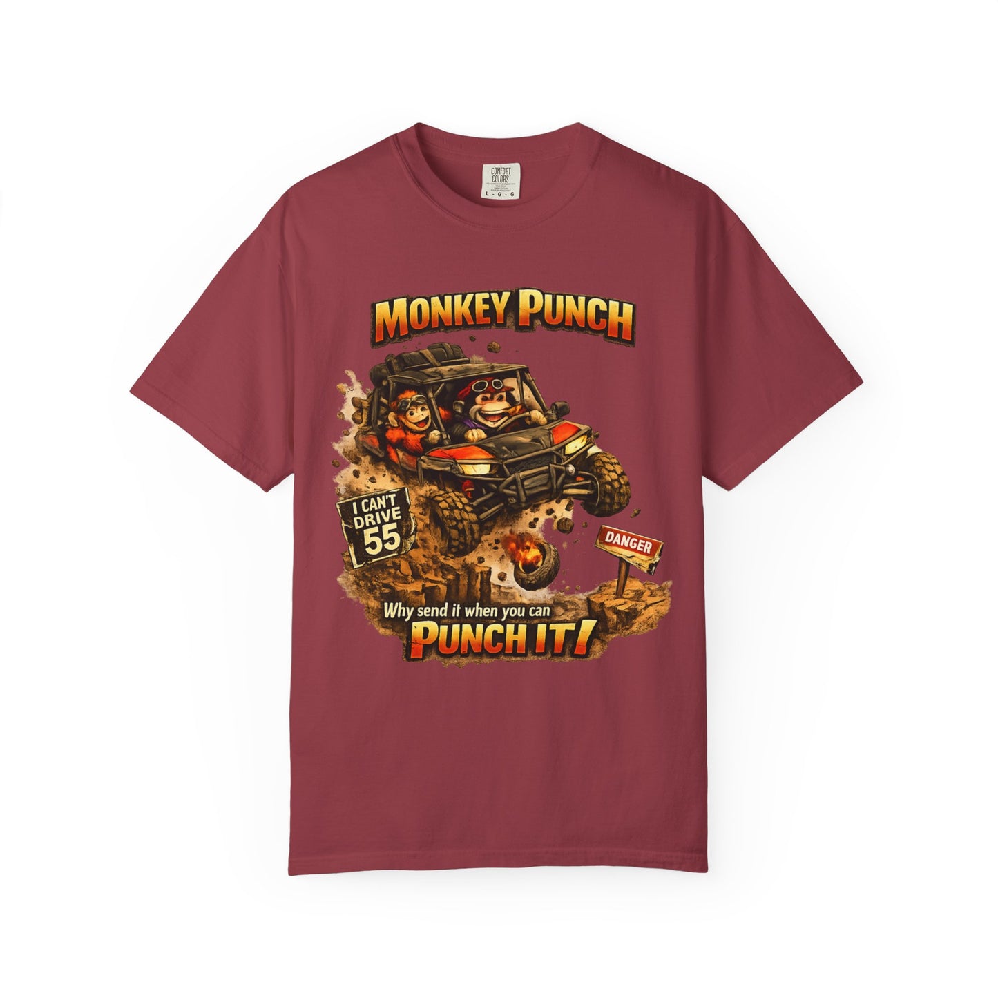 Monkey Punch Jump Custom Graphic Tee