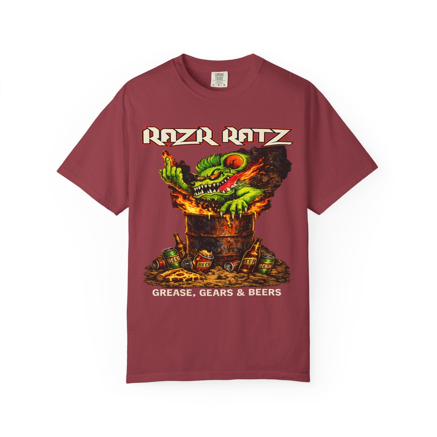 RaZR RaTZ Grease, Gears and Beers premium graphic tee