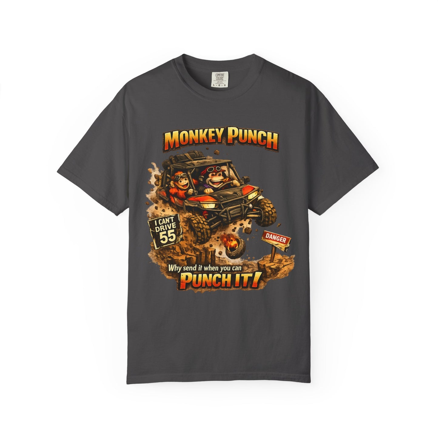 Monkey Punch Jump Custom Graphic Tee