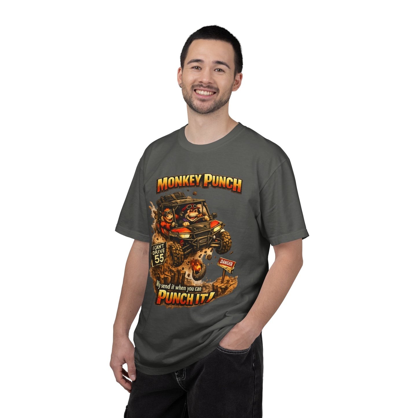 Monkey Punch Jump Custom Graphic Tee