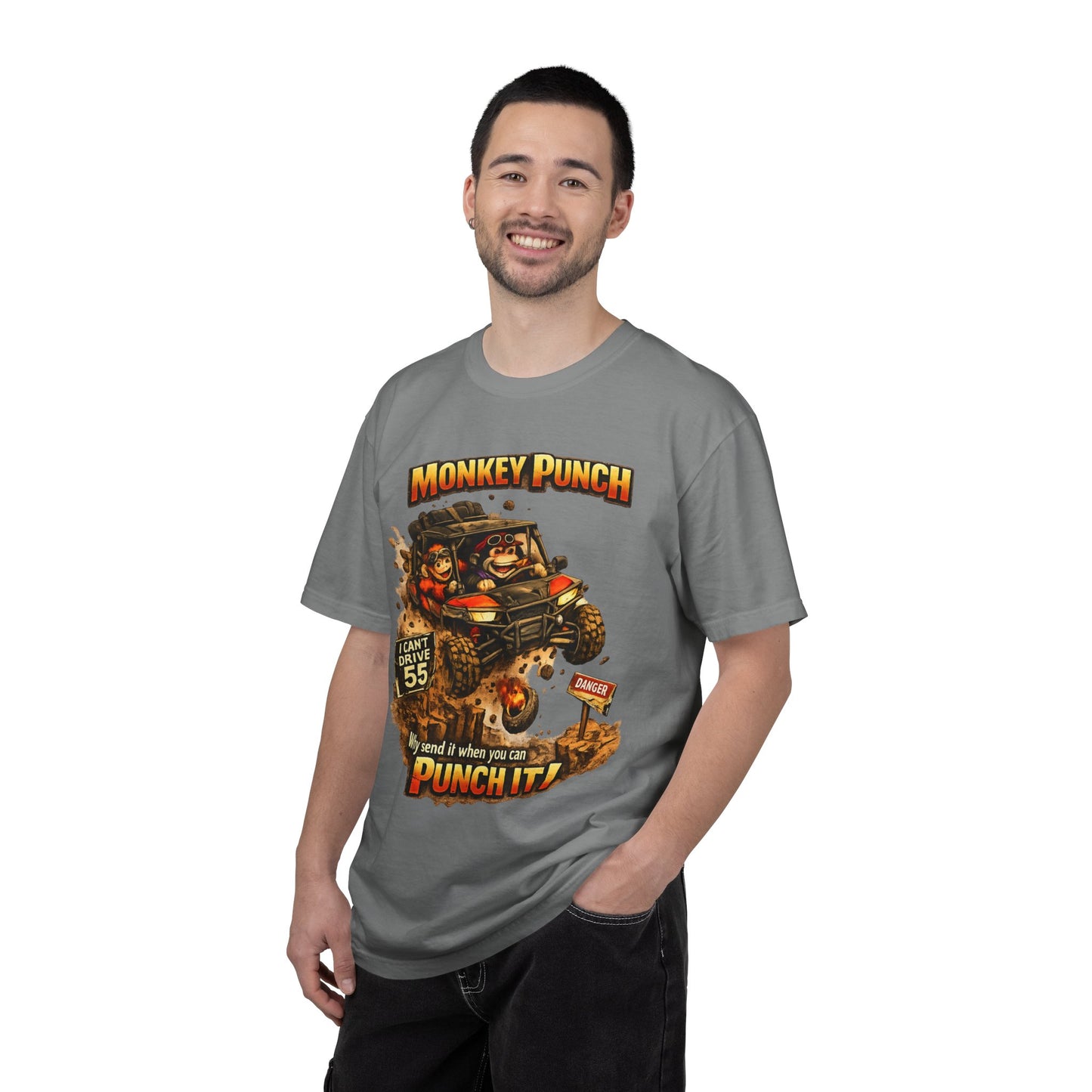Monkey Punch Jump Custom Graphic Tee