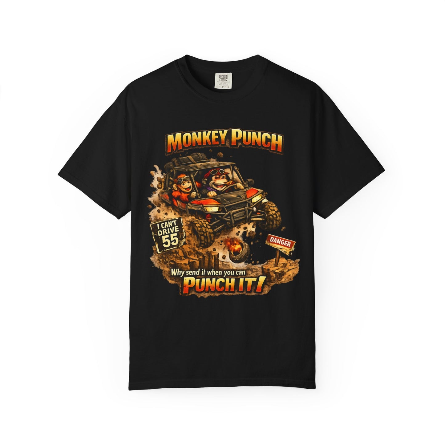 Monkey Punch Jump Custom Graphic Tee