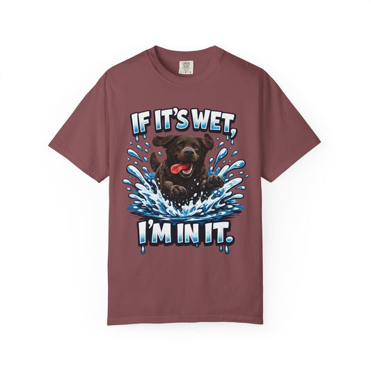 Labrador If It's Wet I'm In It premium graphic tee