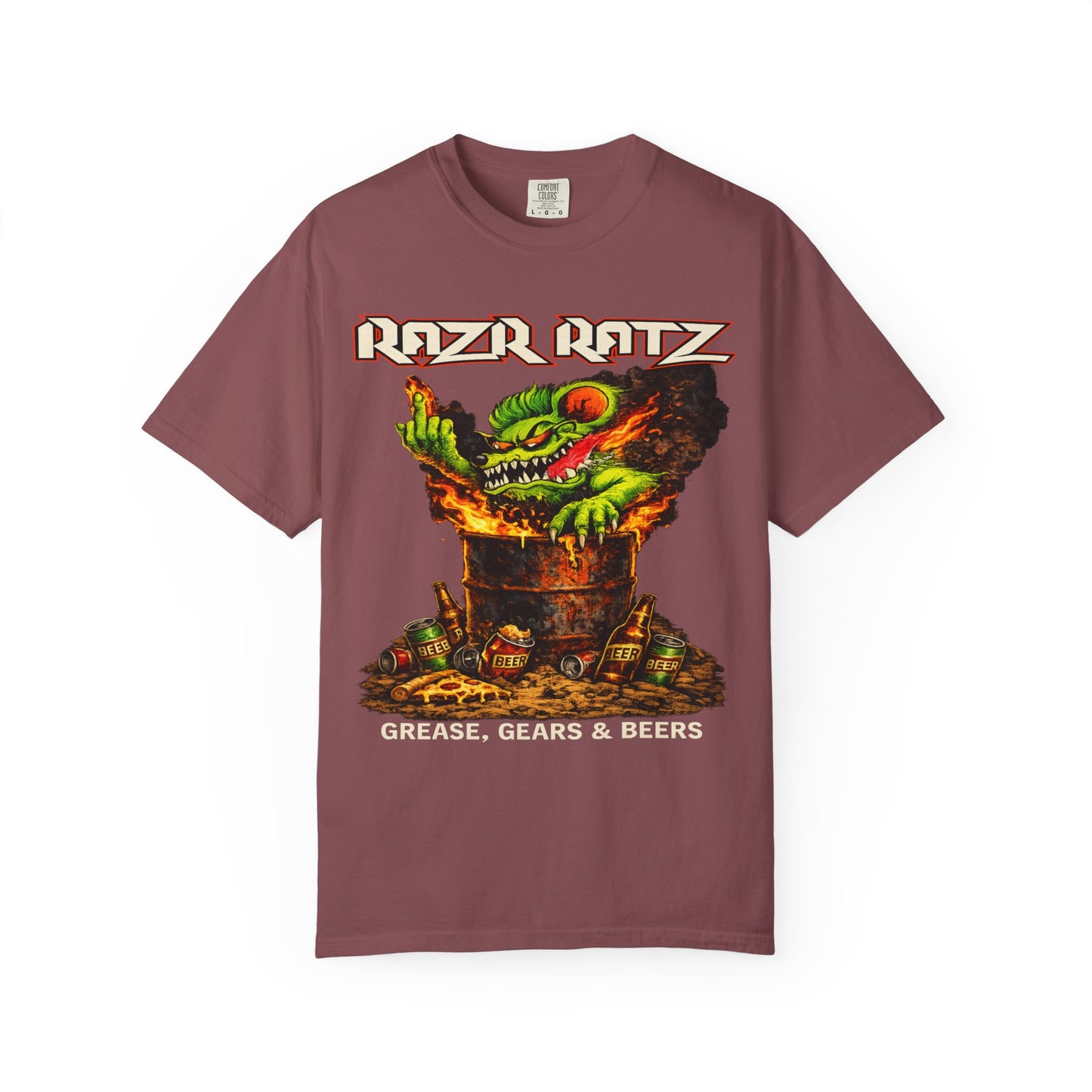 RaZR RaTZ Grease, Gears and Beers premium graphic tee