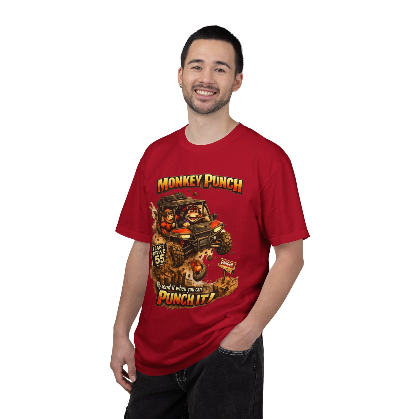 Monkey Punch Jump Custom Graphic Tee
