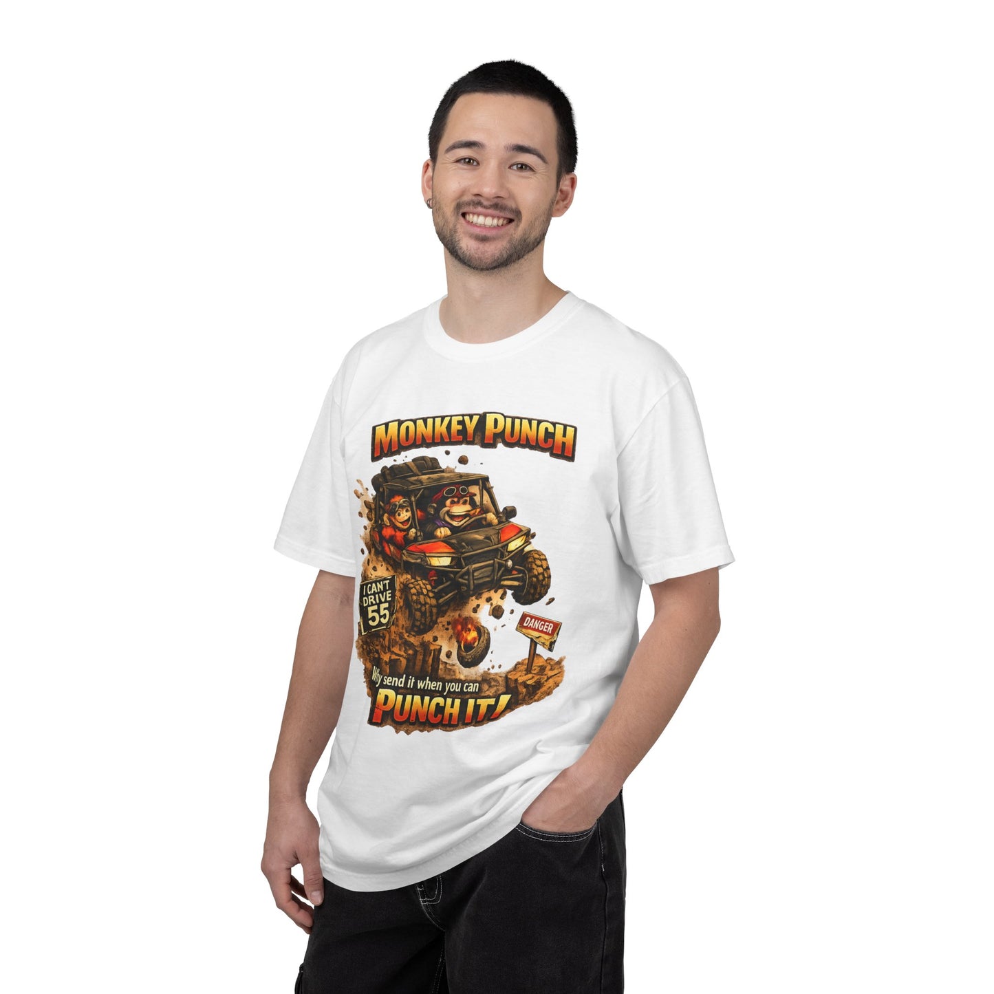 Monkey Punch Jump Custom Graphic Tee