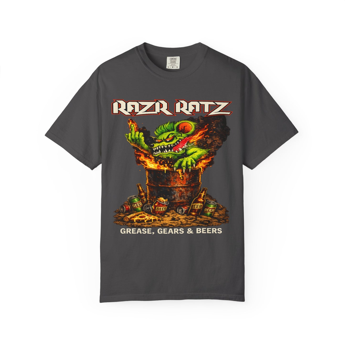 RaZR RaTZ Grease, Gears and Beers premium graphic tee