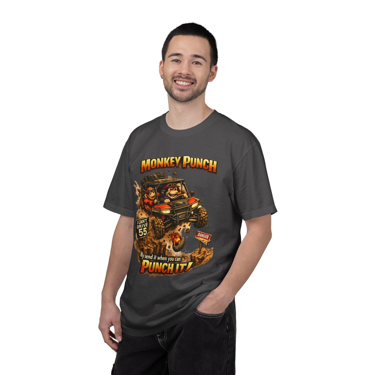 Monkey Punch Jump Custom Graphic Tee