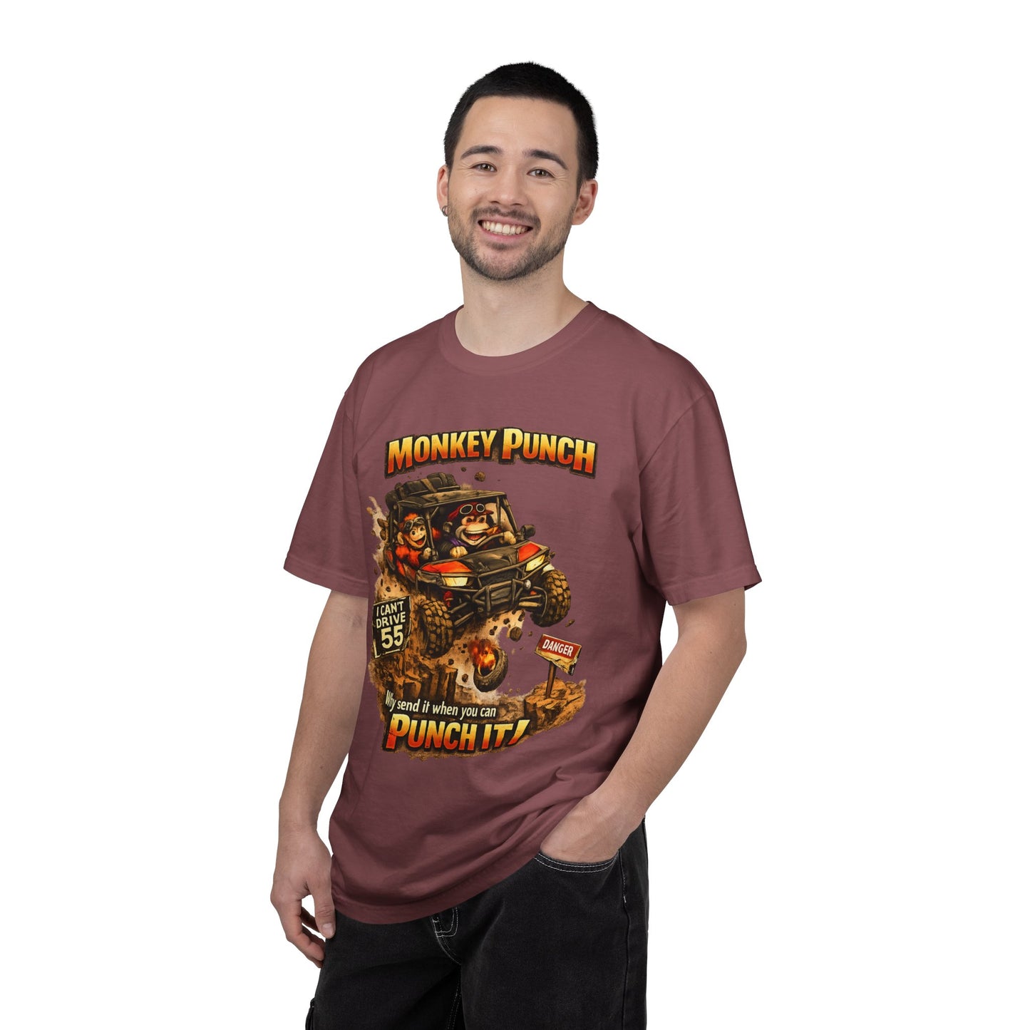 Monkey Punch Jump Custom Graphic Tee