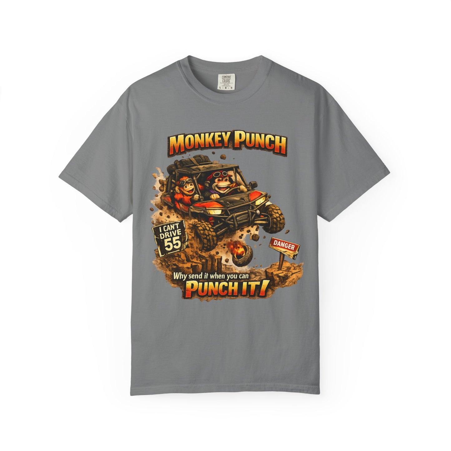 Monkey Punch Jump Custom Graphic Tee