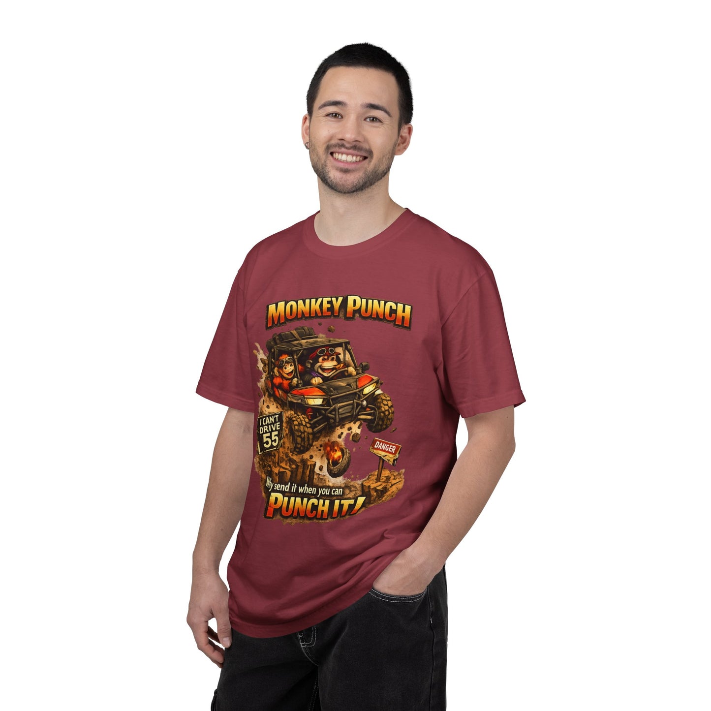 Monkey Punch Jump Custom Graphic Tee