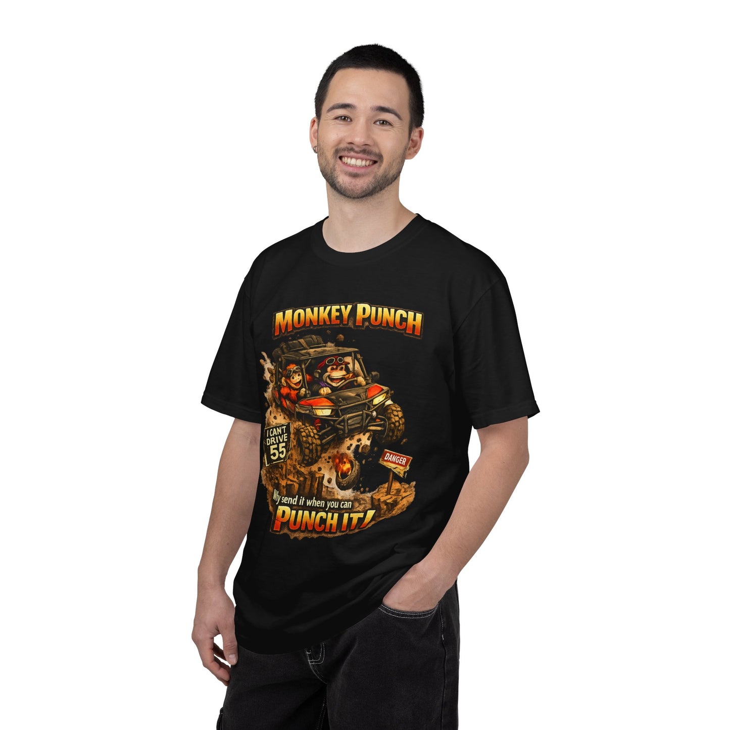 Monkey Punch Jump Custom Graphic Tee