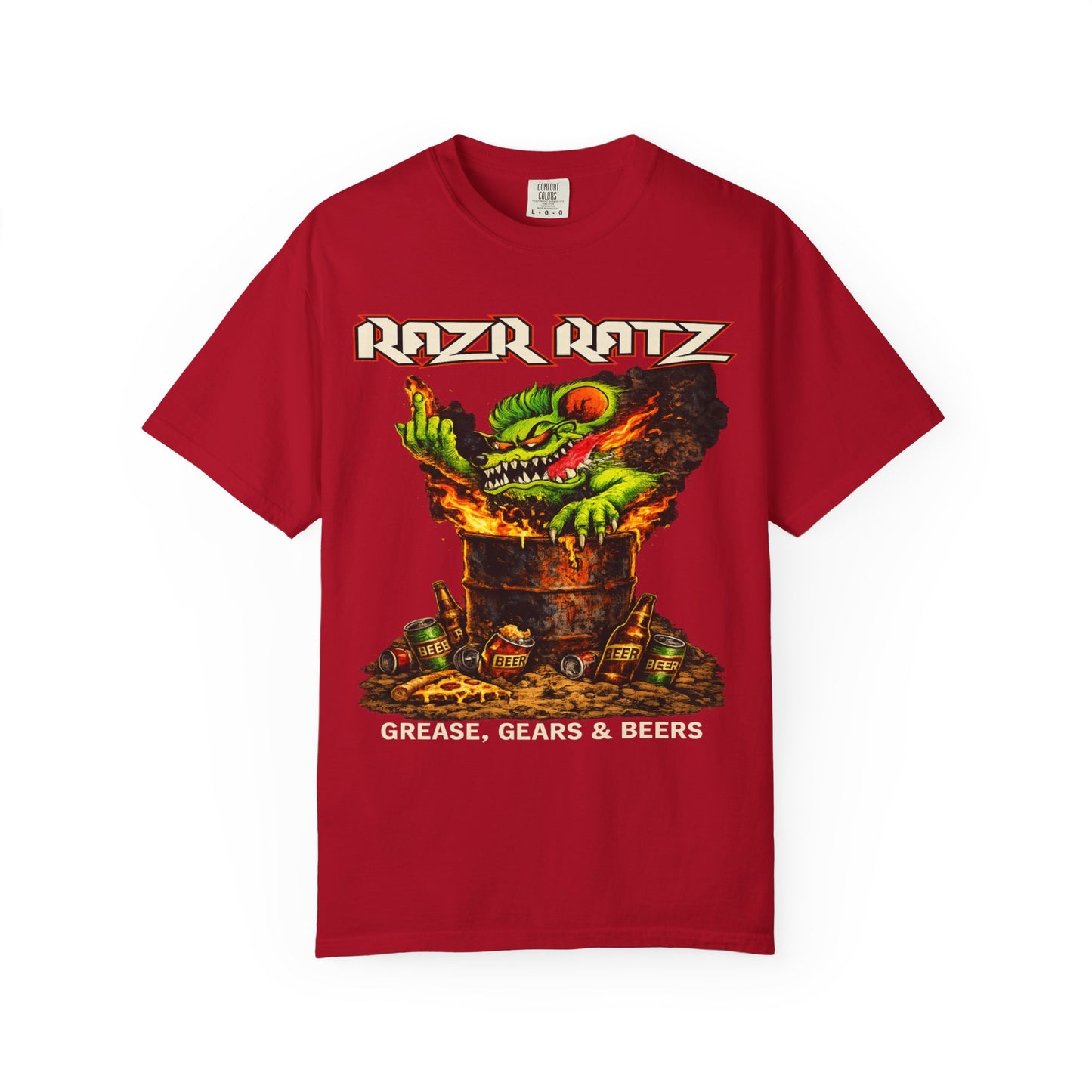 RaZR RaTZ Grease, Gears and Beers premium graphic tee